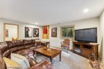 Perfect family space with dart board, games, and large flatscreen 